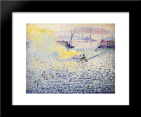 Toulon, Winter Morning 20x24 Black Modern Wood Framed Art Print Poster by Cross, Henri Edmond