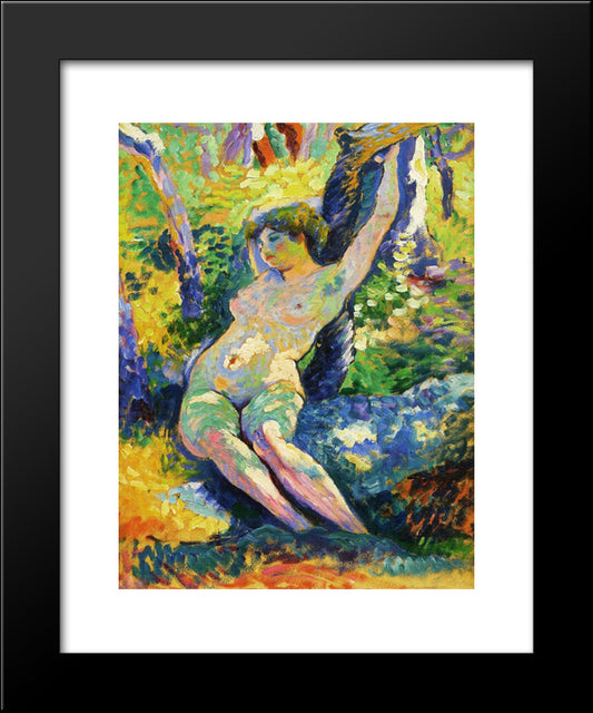 Young Woman (Study For The Clearing) 20x24 Black Modern Wood Framed Art Print Poster by Cross, Henri Edmond