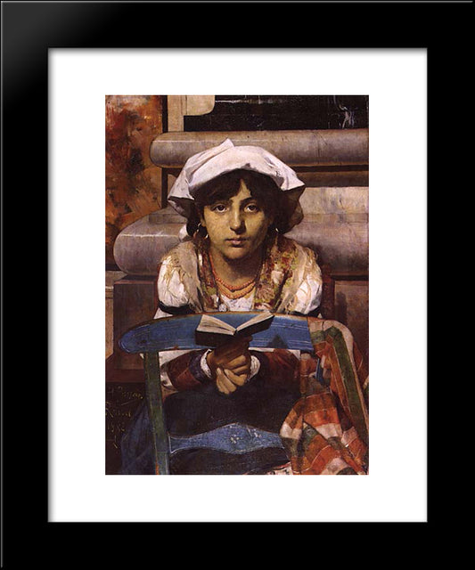 Cecilia 20x24 Black Modern Wood Framed Art Print Poster by Pousao, Henrique