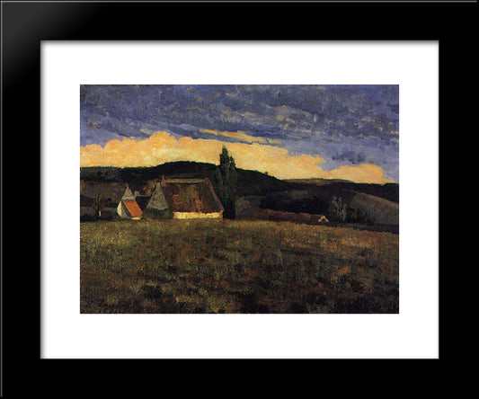 St. Sauves 20x24 Black Modern Wood Framed Art Print Poster by Pousao, Henrique