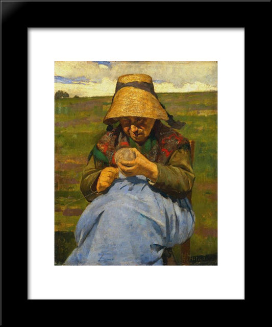 Velha A Dobar 20x24 Black Modern Wood Framed Art Print Poster by Pousao, Henrique