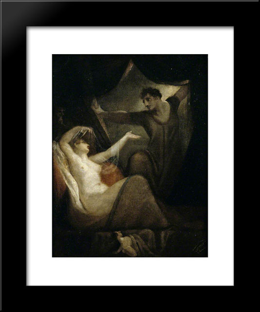 A Scene From 'The Wife Of Bath'S Tale' 20x24 Black Modern Wood Framed Art Print Poster by Fuseli, Henry