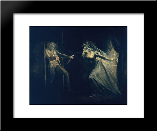 Lady Macbeth Seizing The Daggers 20x24 Black Modern Wood Framed Art Print Poster by Fuseli, Henry