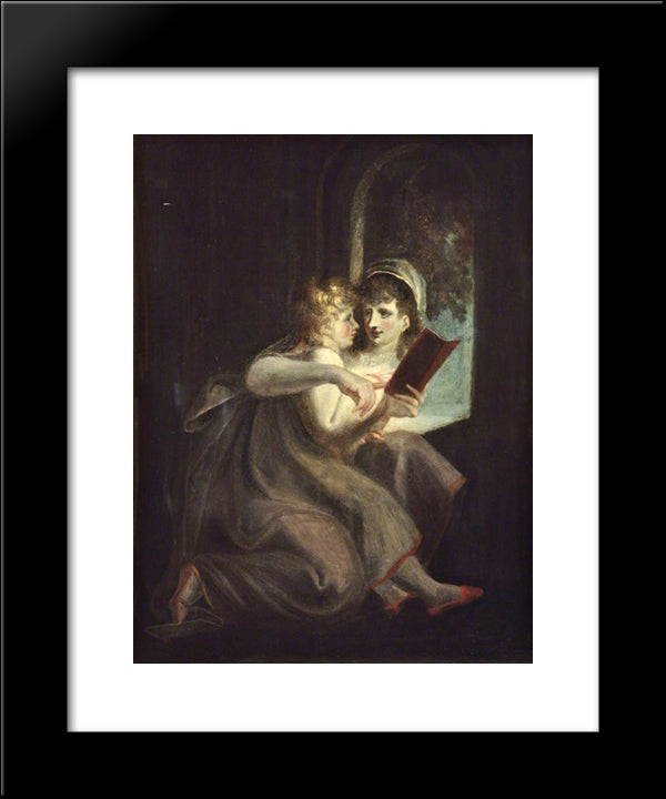 Milton When A Boy Instructed By His Mother 20x24 Black Modern Wood Framed Art Print Poster by Fuseli, Henry