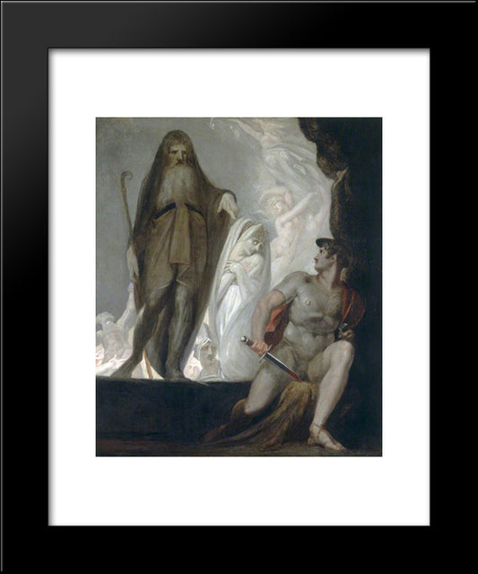 Teiresias Foretells The Future To Odysseus 20x24 Black Modern Wood Framed Art Print Poster by Fuseli, Henry