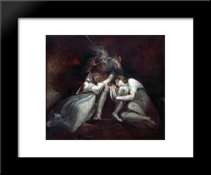 The Death Of Oedipus 20x24 Black Modern Wood Framed Art Print Poster by Fuseli, Henry