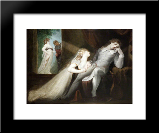 The Return Of Milton'S Wife 20x24 Black Modern Wood Framed Art Print Poster by Fuseli, Henry