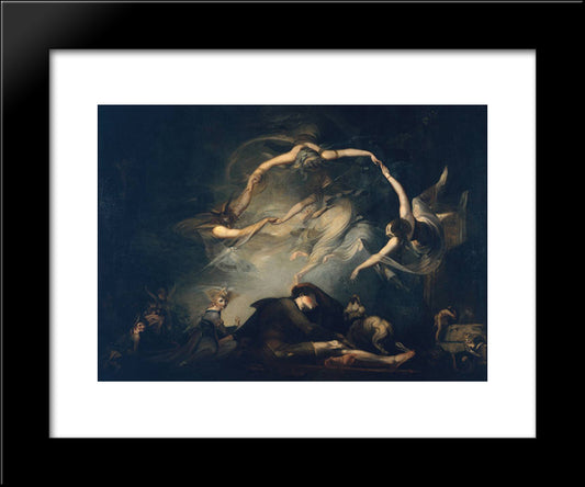 The Shepherd'S Dream, From 'Paradise Lost' 20x24 Black Modern Wood Framed Art Print Poster by Fuseli, Henry