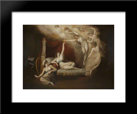 The Vision Of Catherine Of Aragon 20x24 Black Modern Wood Framed Art Print Poster by Fuseli, Henry