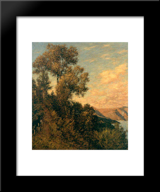 A Ligurian Gulf 20x24 Black Modern Wood Framed Art Print Poster by La Thangue, Henry Herbert