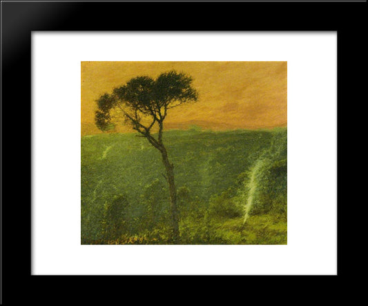 A Ligurian Valley, Italy 20x24 Black Modern Wood Framed Art Print Poster by La Thangue, Henry Herbert