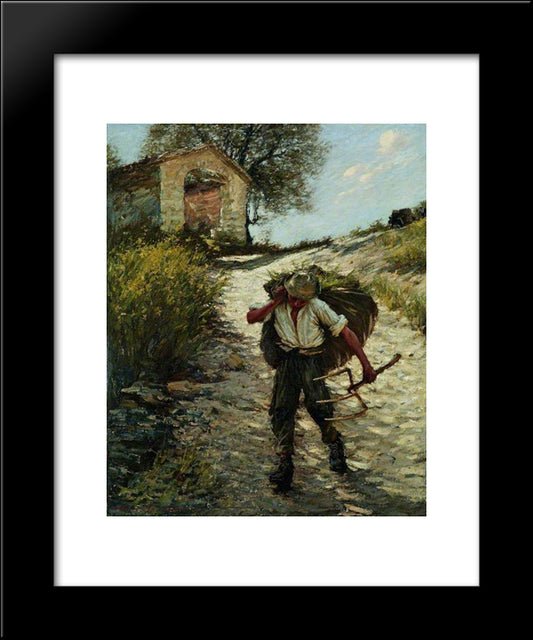 Ancient Provencal Road 20x24 Black Modern Wood Framed Art Print Poster by La Thangue, Henry Herbert