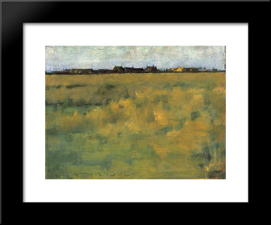 Farm Near Horsey, Norfolk 20x24 Black Modern Wood Framed Art Print Poster by La Thangue, Henry Herbert