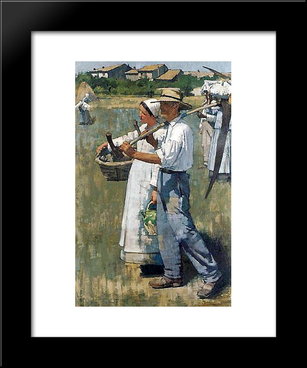 In The Dauphine 20x24 Black Modern Wood Framed Art Print Poster by La Thangue, Henry Herbert