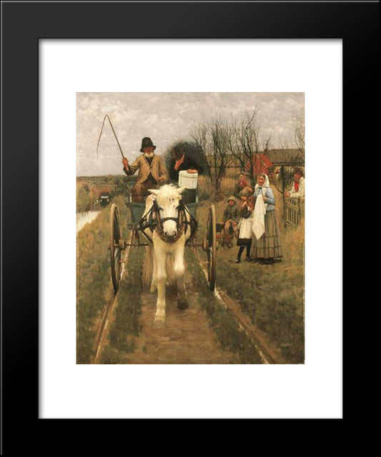 Leaving Home 20x24 Black Modern Wood Framed Art Print Poster by La Thangue, Henry Herbert