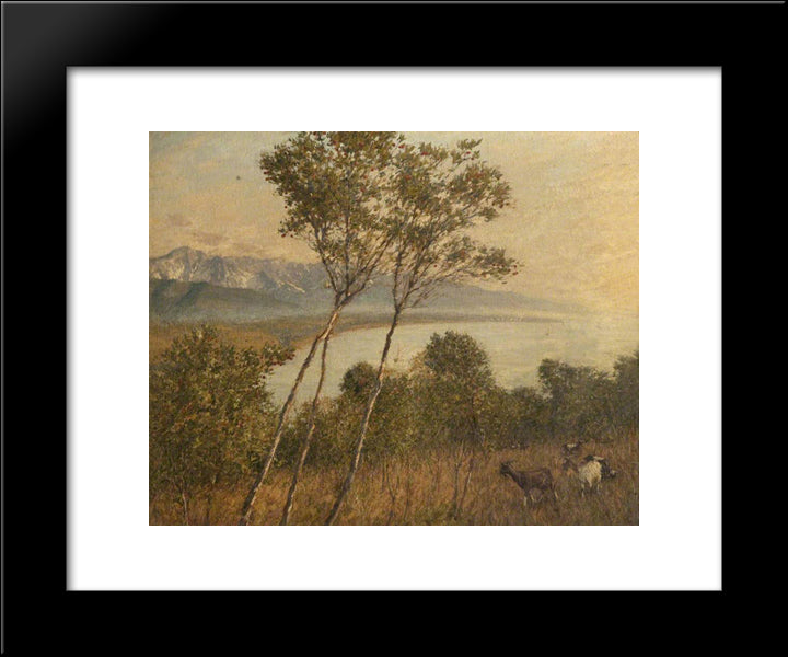Ligurian Artrobus 20x24 Black Modern Wood Framed Art Print Poster by La Thangue, Henry Herbert