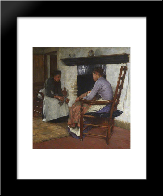 Some Poor People 20x24 Black Modern Wood Framed Art Print Poster by La Thangue, Henry Herbert