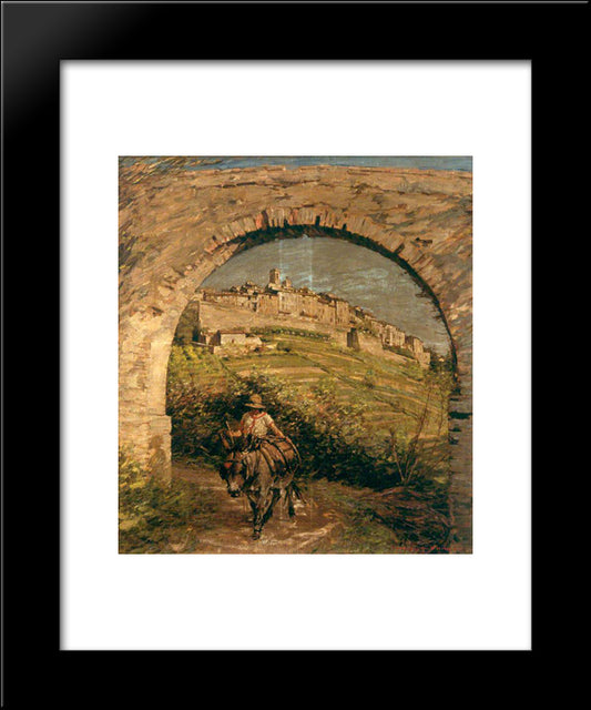 The Aqueduct 20x24 Black Modern Wood Framed Art Print Poster by La Thangue, Henry Herbert