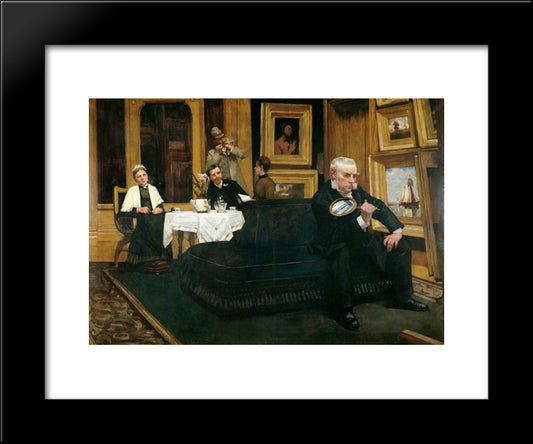 The Connoisseur 20x24 Black Modern Wood Framed Art Print Poster by La Thangue, Henry Herbert