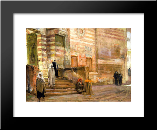 A Mosque In Cairo 20x24 Black Modern Wood Framed Art Print Poster by Tanner, Henry Ossawa