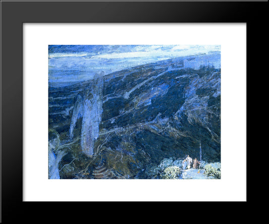 Angels Appearing Before The Shepherds 20x24 Black Modern Wood Framed Art Print Poster by Tanner, Henry Ossawa