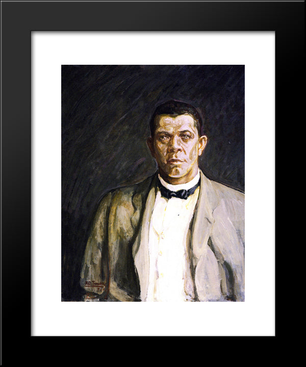 Booker T. Washington 20x24 Black Modern Wood Framed Art Print Poster
