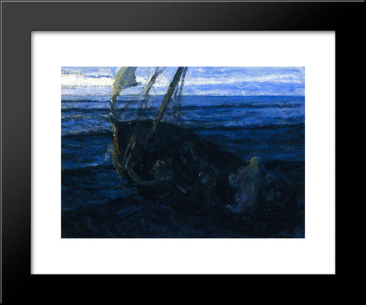 Christ And His Desciples On The Sea Of Galilee 20x24 Black Modern Wood Framed Art Print Poster by Tanner, Henry Ossawa