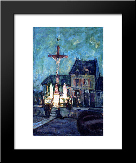 Fishermen'S Devotions, Etaples 20x24 Black Modern Wood Framed Art Print Poster by Tanner, Henry Ossawa