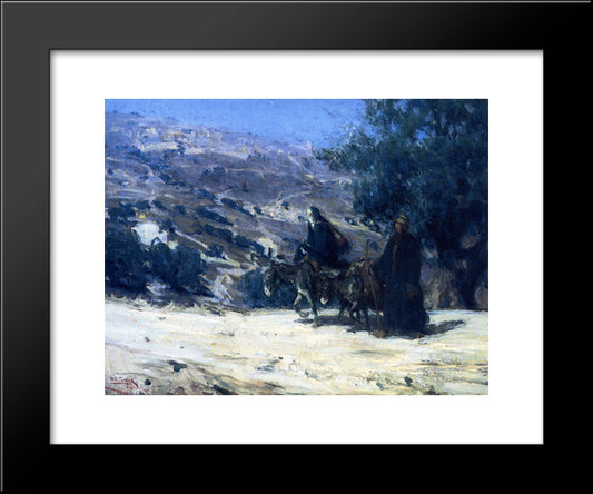 Flight Into Egypt 20x24 Black Modern Wood Framed Art Print Poster by Tanner, Henry Ossawa