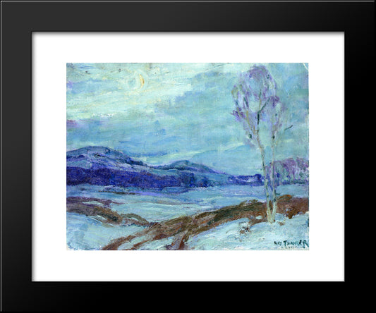 Landscape In Moonlight 20x24 Black Modern Wood Framed Art Print Poster by Tanner, Henry Ossawa