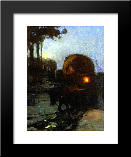 Return At Night From The Market 20x24 Black Modern Wood Framed Art Print Poster by Tanner, Henry Ossawa