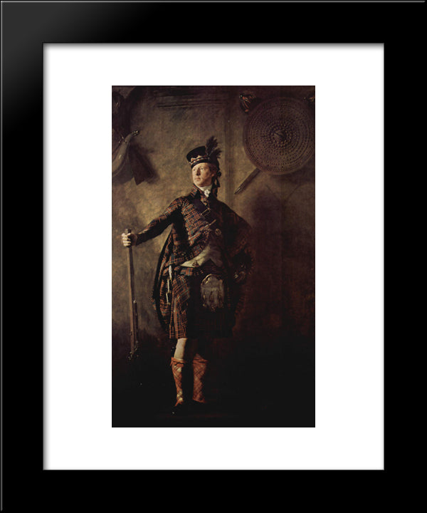 Portrait Of Colonel Alasdair Mcdonnell Of Glengarry 20x24 Black Modern Wood Framed Art Print Poster by Raeburn, Henry