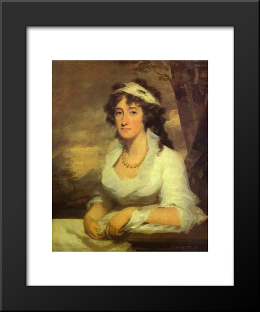 Portrait Of Janet Dundas 20x24 Black Modern Wood Framed Art Print Poster by Raeburn, Henry