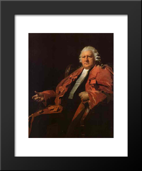 Portrait Of Lord Newton 20x24 Black Modern Wood Framed Art Print Poster by Raeburn, Henry