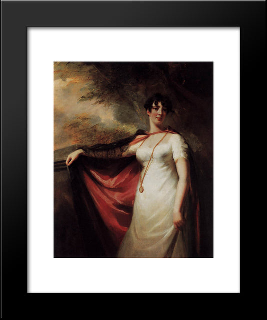 Portrait Of Mrs. Anne Hart 20x24 Black Modern Wood Framed Art Print Poster by Raeburn, Henry