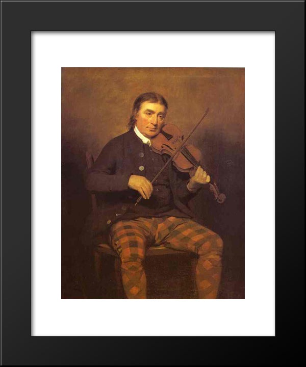 Portrait Of Niel Gow 20x24 Black Modern Wood Framed Art Print Poster by Raeburn, Henry