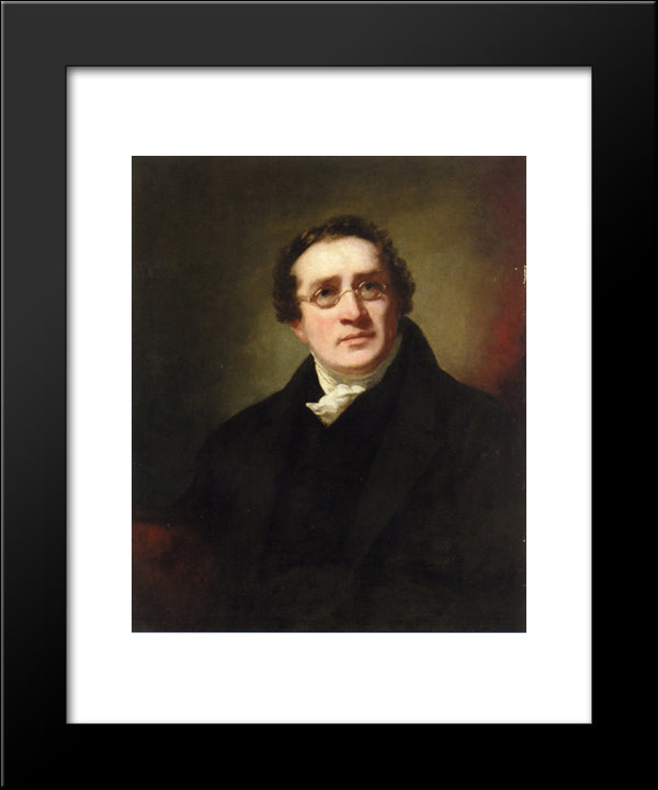 Portrait Of Professor George Joseph Bell 20x24 Black Modern Wood Framed Art Print Poster by Raeburn, Henry