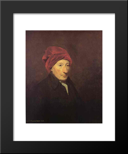 Portrait Of Thomas Reid 20x24 Black Modern Wood Framed Art Print Poster by Raeburn, Henry