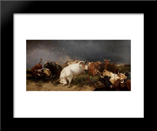 A Panic 20x24 Black Modern Wood Framed Art Print Poster by Davis, Henry William Banks