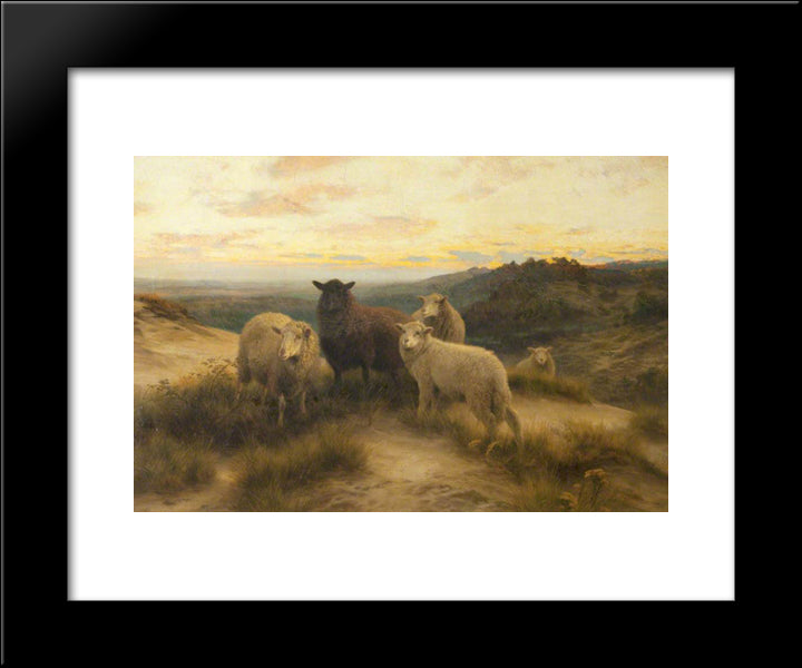 Close Of Day 20x24 Black Modern Wood Framed Art Print Poster by Davis, Henry William Banks
