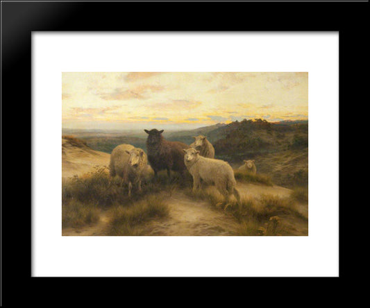 Close Of Day 20x24 Black Modern Wood Framed Art Print Poster by Davis, Henry William Banks