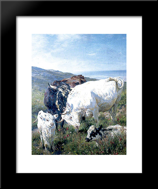 Midday 20x24 Black Modern Wood Framed Art Print Poster by Davis, Henry William Banks