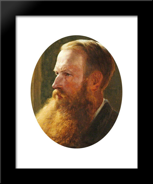 Self Portrait 20x24 Black Modern Wood Framed Art Print Poster by Davis, Henry William Banks