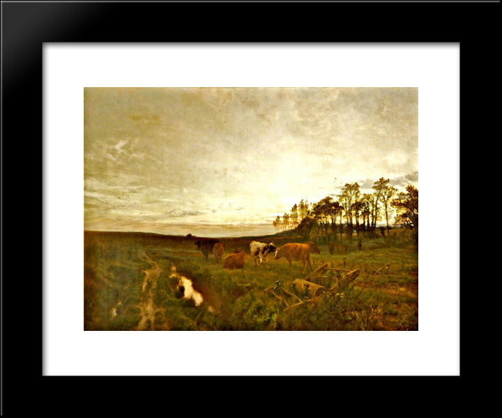 The Evening Star 20x24 Black Modern Wood Framed Art Print Poster by Davis, Henry William Banks
