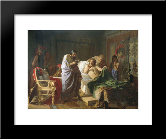 Alexander Of Macedon Trust'S The Doctor Philip 20x24 Black Modern Wood Framed Art Print Poster by Siemiradzki, Henryk