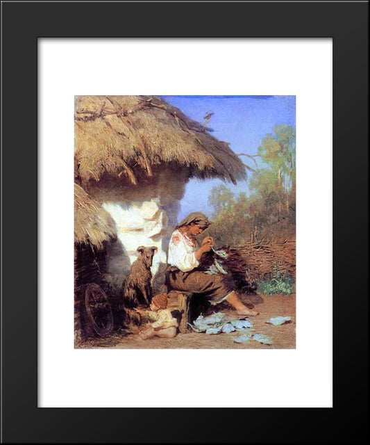 Country Idyll 20x24 Black Modern Wood Framed Art Print Poster by Siemiradzki, Henryk