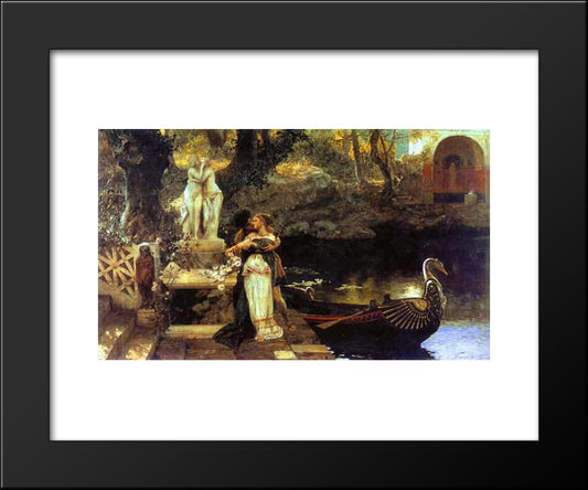 Following The Example Of The Gods 20x24 Black Modern Wood Framed Art Print Poster by Siemiradzki, Henryk