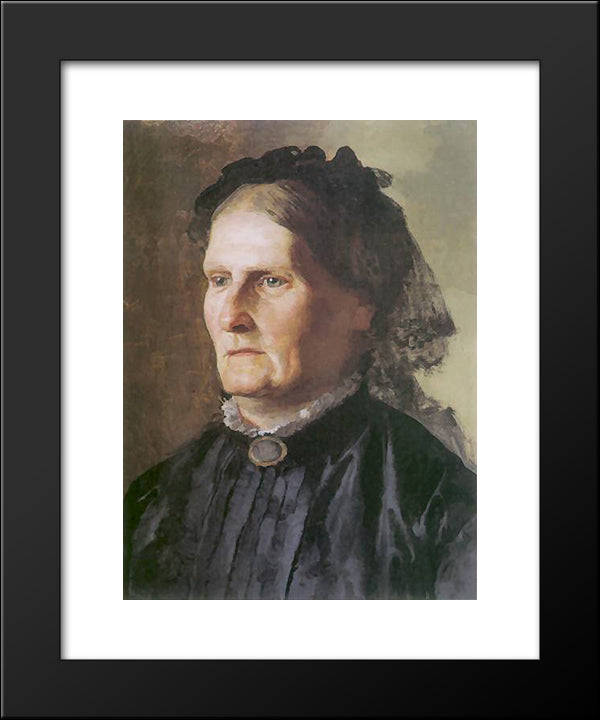 Portrait Of A Mother Of Henry Siemiradzki 20x24 Black Modern Wood Framed Art Print Poster by Siemiradzki, Henryk