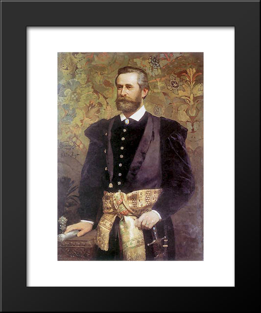 Portrait Of Ludwik Wodzicki 20x24 Black Modern Wood Framed Art Print Poster by Siemiradzki, Henryk