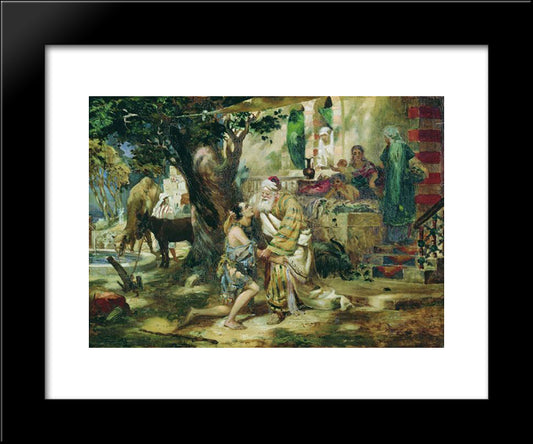 Prodigal Son 20x24 Black Modern Wood Framed Art Print Poster by Siemiradzki, Henryk